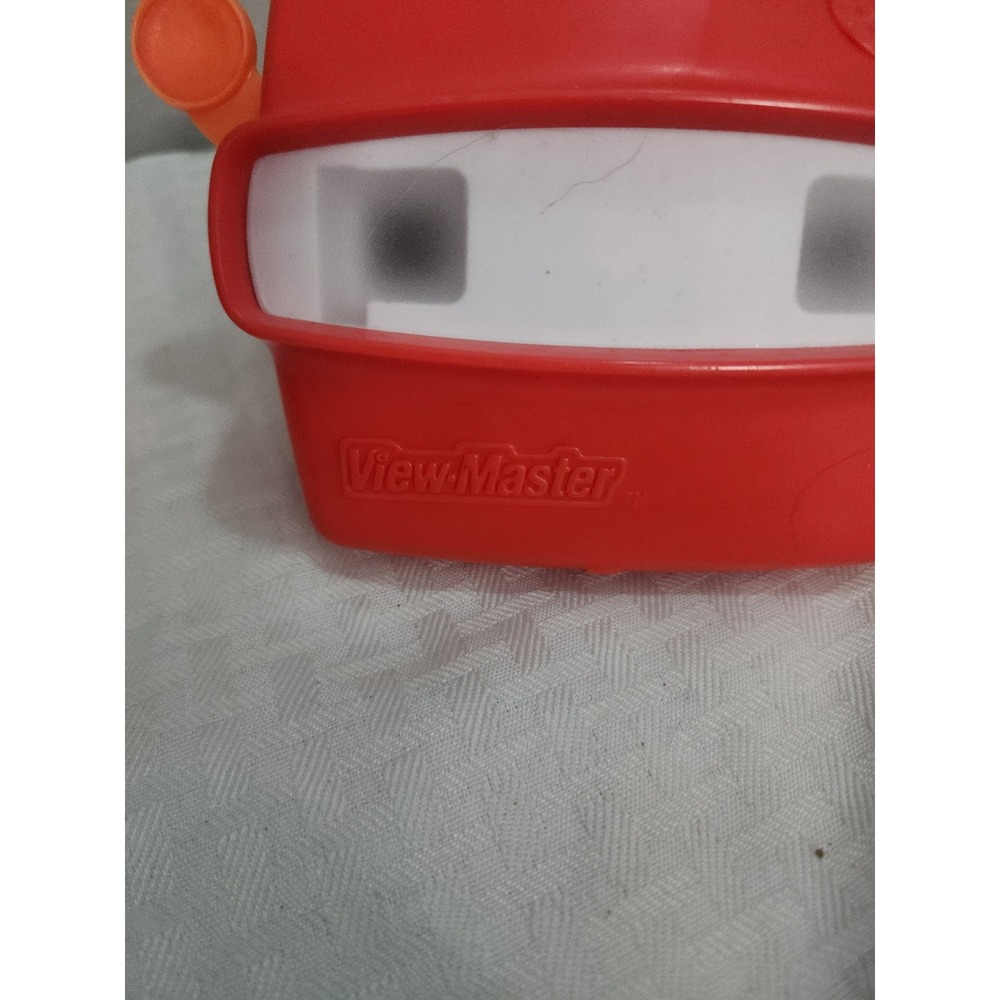 Vintage Red View-Master 3D Slide Viewer with Orange Lever Retro Toy